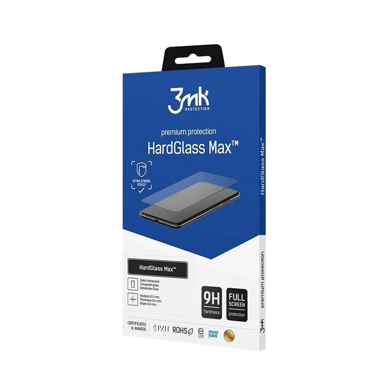 3mk HardGlass Max – grūdintas stiklas, skirtas Samsung Galaxy Z Flip 8 (priekinei pusei) (juodas)