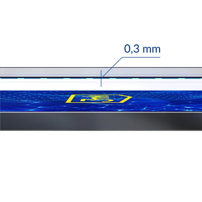 3mk HardGlass Max Lite - grūdintas stiklas, skirtas iPhone 14 / iPhone 13 / iPhone 13 Pro (juoda)