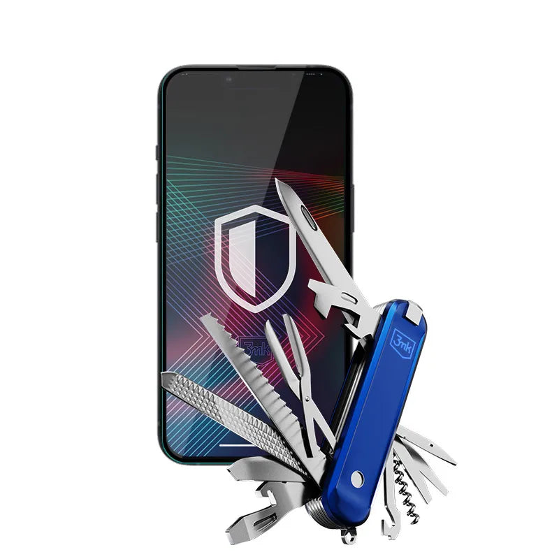 3mk HardGlass Max Lite - grūdintas stiklas, skirtas iPhone 14 / iPhone 13 / iPhone 13 Pro (juoda)