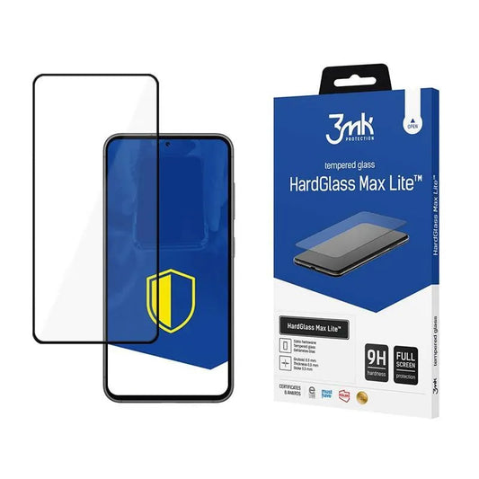 3mk HardGlass Max Lite – grūdintas stiklas, skirtas Samsung Galaxy S23 5G (juodas)