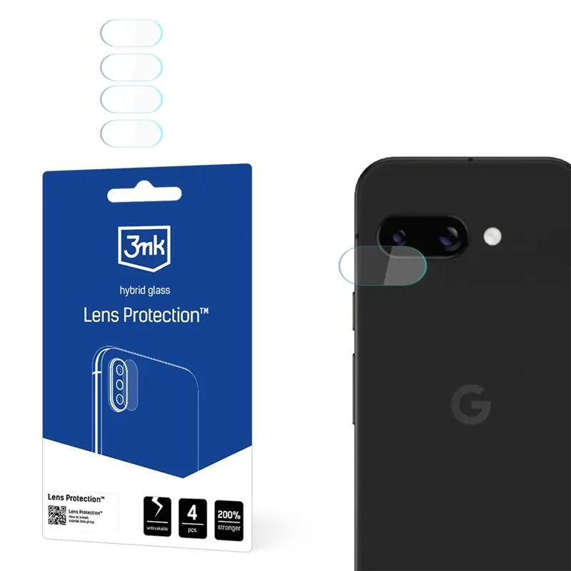 3mk Lens Protection - kameros lęšių stiklas, skirtas Google Pixel 9a (4 rinkiniai)