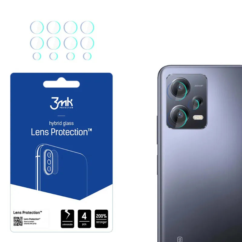 3mk Lens Protection - Kameros objektyvo stiklas skirtas Xiaomi Redmi Note 12 Pro / Redmi Note 12 Pro+ (4 rinkiniai)