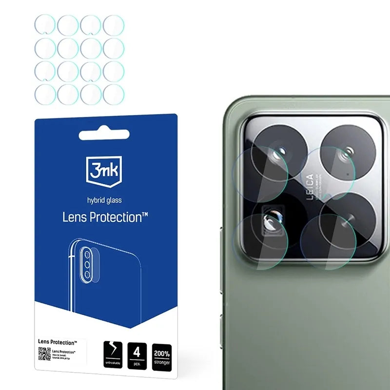 3mk objektyvo apsauga – fotoaparato objektyvo stiklas, skirtas Xiaomi 15 Pro (4 rinkiniai)