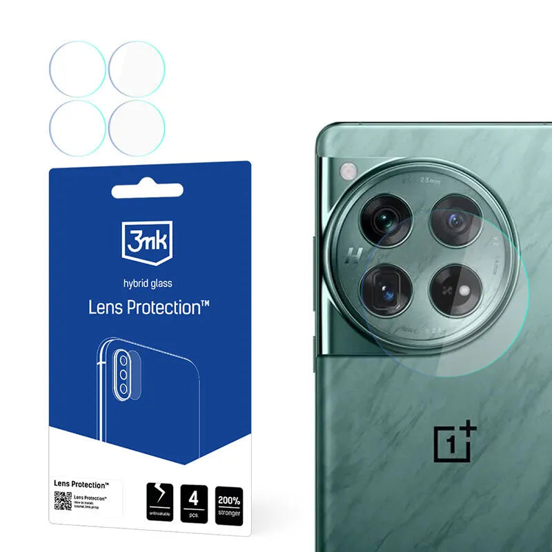 3mk objektyvo apsauga – stiklas OnePlus 12 kameros objektyvui (4 rinkiniai)