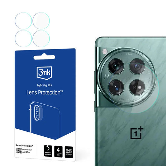 3mk objektyvo apsauga – stiklas OnePlus 12 kameros objektyvui (4 rinkiniai)