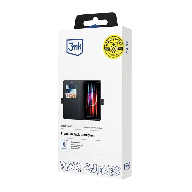 3mk Piniginė dėklas - Atverčiamas dėklas, skirtas Samsung Galaxy A37 (Juoda)