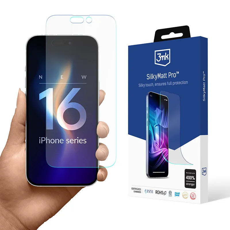 3mk Silky Matt Pro – matinė apsauginė plėvelė „iPhone 16“