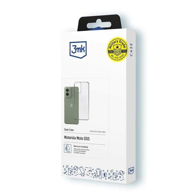 3mk skaidrus dėklas – dėklas, skirtas „Motorola Moto G55 5G“ (skaidrus)