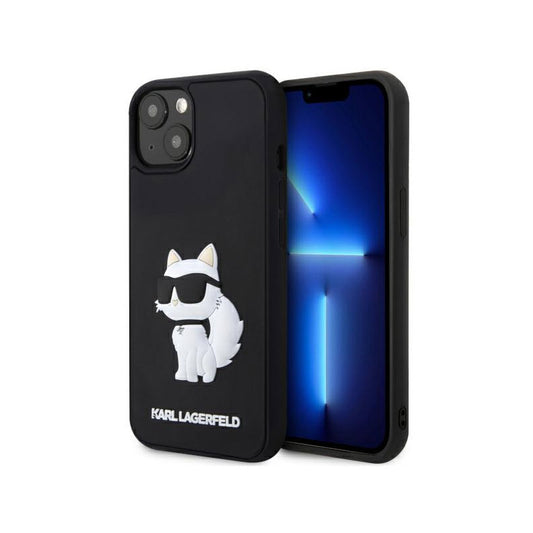 Karl Lagerfeld 3D guminis NFT Choupette - Dėklas skirtas iPhone 14 Plus (juodas)
