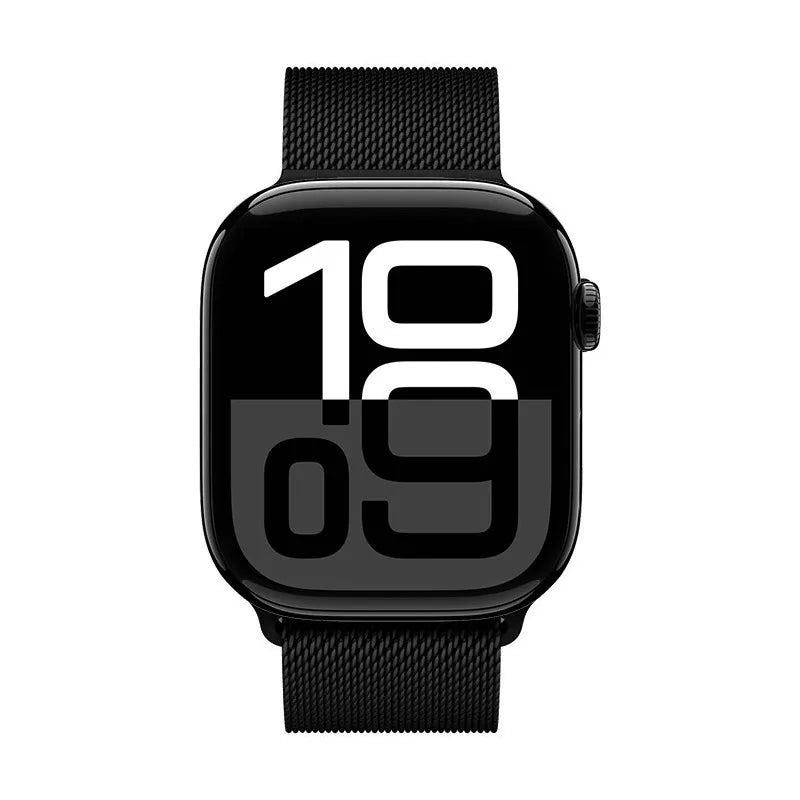 "Crong Milano Steel" - Nerūdijančio plieno dirželis "Apple Watch" 38/40/41/42 mm (juodas)