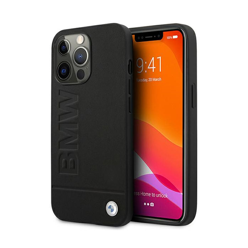 BMW logotipo įspaudas – dėklas, skirtas „iPhone 13 Pro Max“ (juodas)