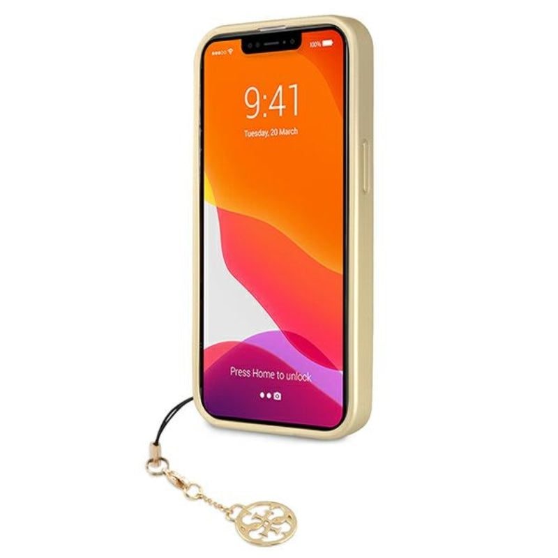 Guess 4G Charms Collection – dėklas, skirtas „iPhone 13 Pro Max“ (pilkos spalvos)