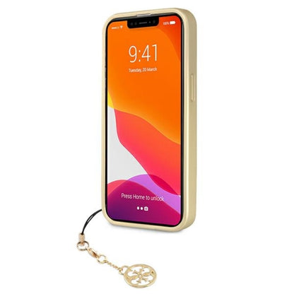 Guess 4G Charms Collection – dėklas, skirtas „iPhone 13 Pro Max“ (pilkos spalvos)