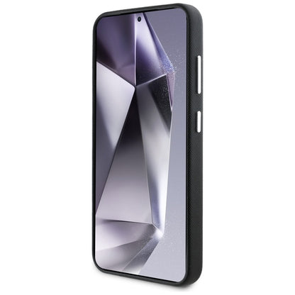 Karl Lagerfeld Safiano Pilnai Apgaubtas Ilgintas Metalinis Logotipas MagSafe – Dėklas, skirtas Samsung Galaxy S25+ (juodas)