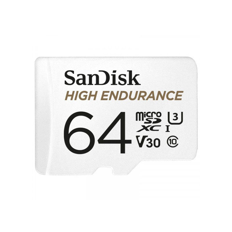 SanDisk High Endurance microSDXC – atminties kortelė 64 GB, 10 klasė, UHS-I, 100/40 MB/s, su adapteriu
