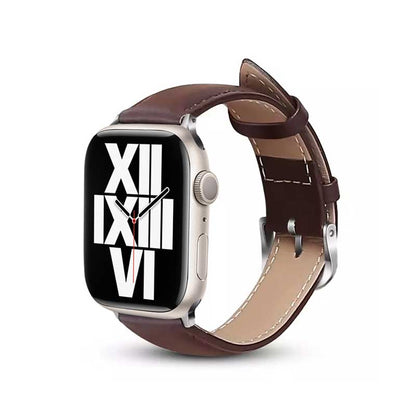 Crong Noble Band – Tikra odos apyrankė Apple Watch 38/40/41/42 mm (Espresso)