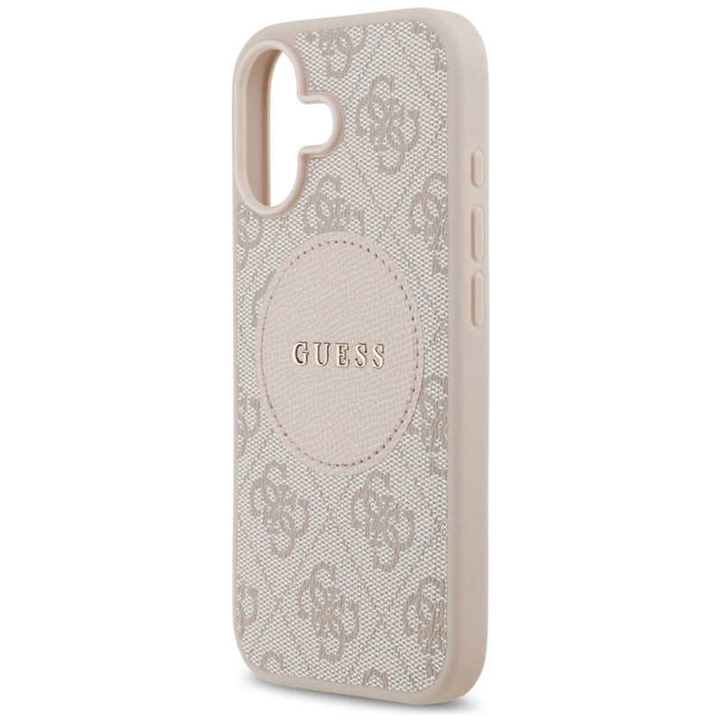 Guess 4G Circle Classic Logo MagSafe - Dėklas iPhone 17 (rožinis)