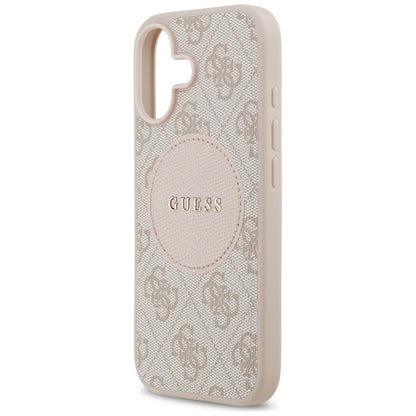 Guess 4G Circle Classic Logo MagSafe - Dėklas iPhone 17 (rožinis)