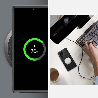 Spigen Liquid Air – dėklas Samsung Galaxy S22 Ultra (juodas)