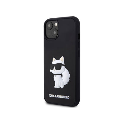 Karl Lagerfeld 3D guminis NFT Choupette - Dėklas skirtas iPhone 14 Plus (juodas)