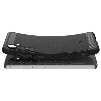 Spigen Rugged Armor – dėklas, skirtas Samsung Galaxy S24 FE (matinė juoda)