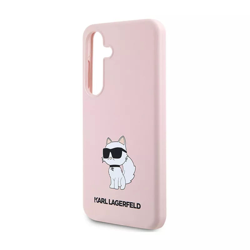 Karl Lagerfeld Silicone Choupette - Samsung Galaxy S24+ dėklas (rožinis)