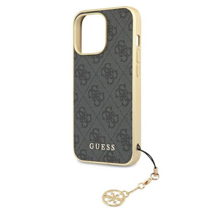 Guess 4G Charms Collection – dėklas, skirtas „iPhone 13 Pro Max“ (pilkos spalvos)