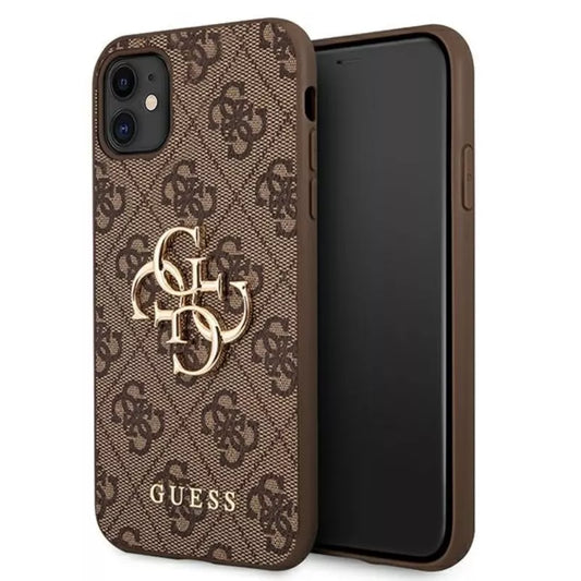 Guess 4G Big Metal Logo – iPhone 11 dėklas (rudas)