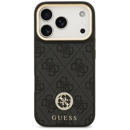 Guess 4G Strass Logo MagSafe dėklas iPhone 17 Pro (juodas)