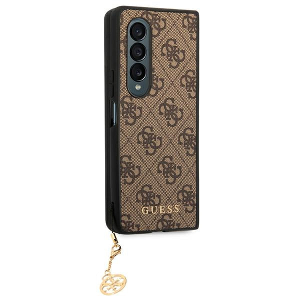 Guess 4G Charms Collection dėklas, skirtas Samsung Galaxy Z Fold 4 (Rudos)