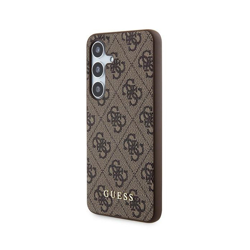 Guess 4G Metal Gold Logo – dėklas skirtas Samsung Galaxy S24 (rudas)