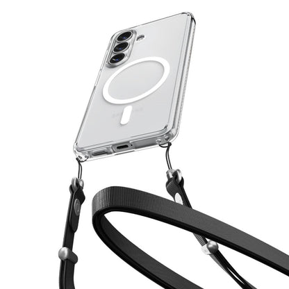 Spigen Ultra Hybrid Mag MagSafe dėklas Samsung Galaxy S26+ (Skaidrus/Baltas)