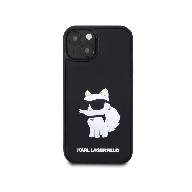 Karl Lagerfeld 3D guminis NFT Choupette - Dėklas skirtas iPhone 14 Plus (juodas)