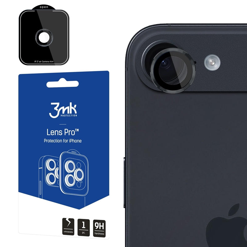 3mk Lens Protection Pro - Kameros Objektyvo Stiklas, skirtas iPhone Air (Juoda)