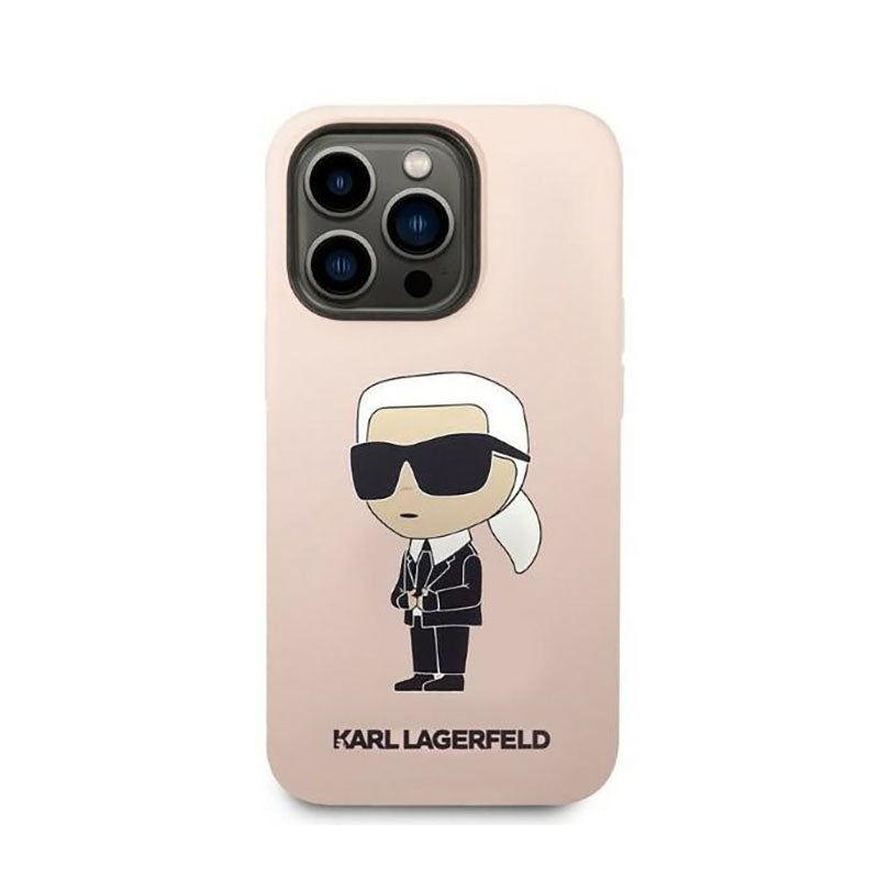 Karl Lagerfeld silikoninis dėklas NFT Ikonik – skirtas „iPhone 14 Pro“ (rožinis)