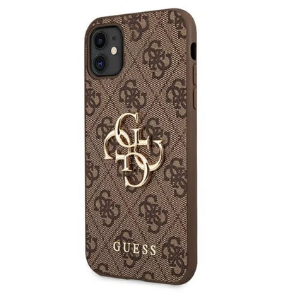 Guess 4G Big Metal Logo – iPhone 11 dėklas (rudas)