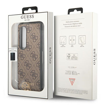 Guess 4G Charms Collection dėklas, skirtas Samsung Galaxy Z Fold 4 (Rudos)