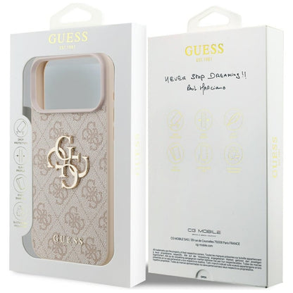 Guess 4G Big Logo – Dėklas iPhone 17 Pro Max (rožinis)