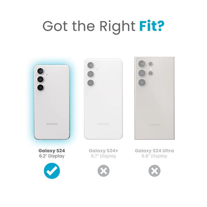 Speck Presidio Lux Glitter - dėklas, skirtas „Samsung Galaxy S24“ (permatoma / auksinė blakstiena)