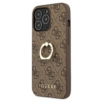 Guess 4G Ring Case – dėklas, skirtas „iPhone 13 Pro“ (ruda)