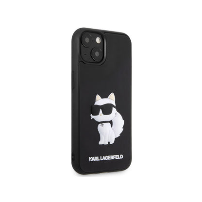 Karl Lagerfeld 3D guminis NFT Choupette - Dėklas skirtas iPhone 14 Plus (juodas)