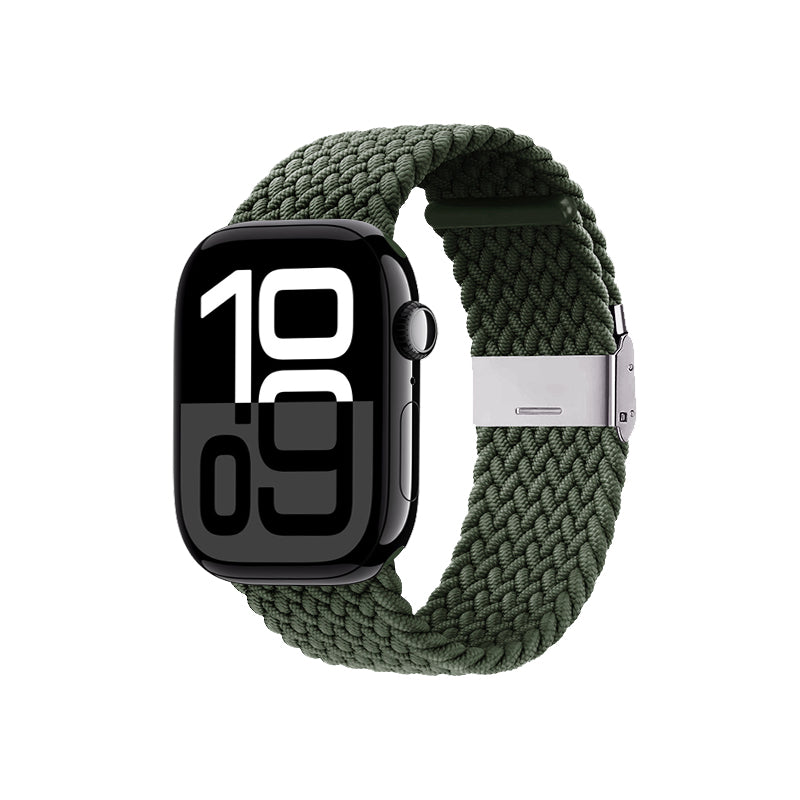 Crong Wave Band – Pintinė apyrankė skirta Apple Watch 44/45/46/49 mm (žalia)