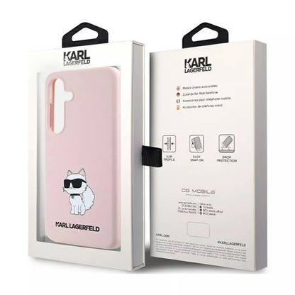 Karl Lagerfeld Silicone Choupette - Samsung Galaxy S24+ dėklas (rožinis)