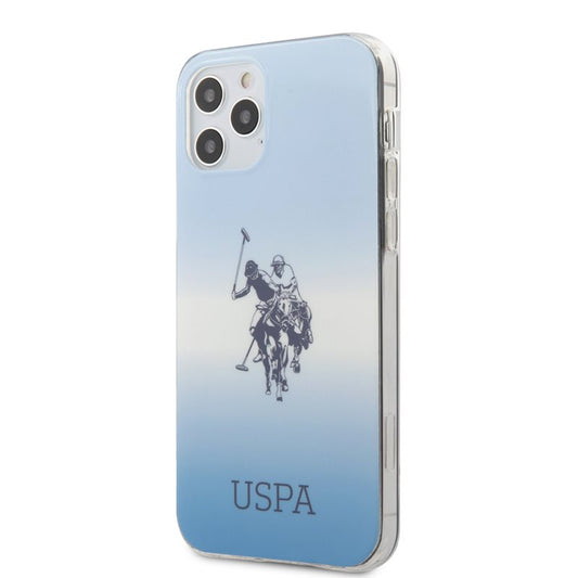 US Polo Assn Dh & Logo Gradient - iPhone 12 / iPhone 12 Pro dėklas (mėlynas)