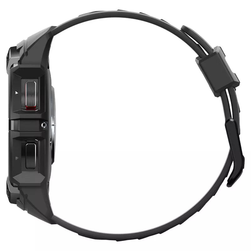 Spigen Rugged Armor Pro - dirželis + dėklas, skirtas „Samsung Galaxy Watch 6 Classic 47 mm“ (juoda)