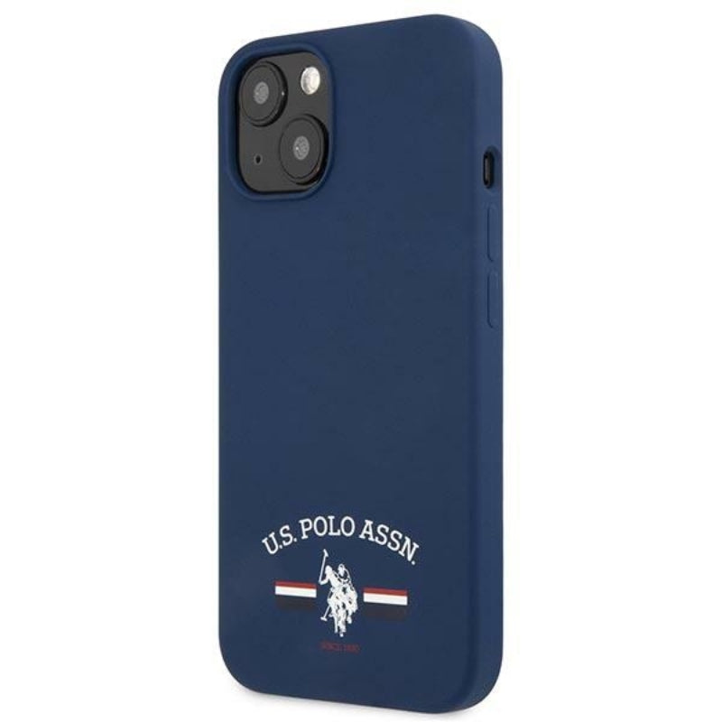 US Polo Assn Silikoninis Logotipas – dėklas, skirtas iPhone 13 mini (tamsiai mėlynas)