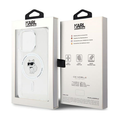Karl Lagerfeld IML Choupette MagSafe – dėklas, skirtas iPhone 14 Pro (permatomas)