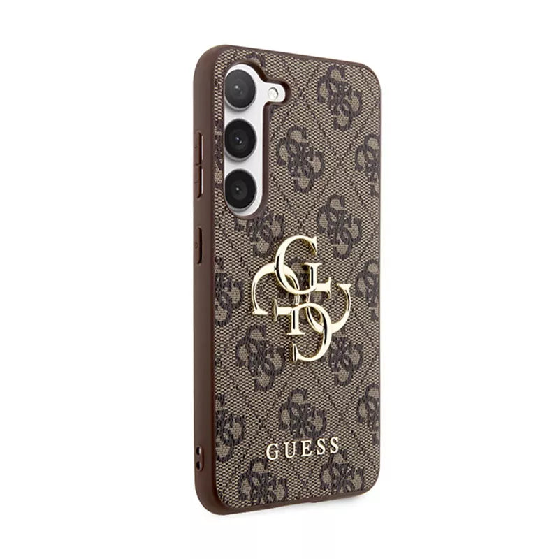 Guess 4G Big Metal Logo – Dėklas, skirtas „Samsung Galaxy S24“ (rudas)
