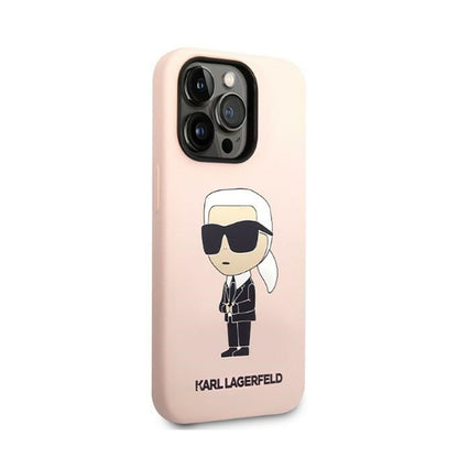 Karl Lagerfeld silikoninis dėklas NFT Ikonik – skirtas „iPhone 14 Pro“ (rožinis)