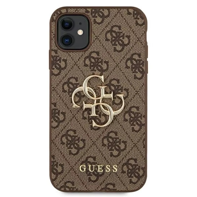 Guess 4G Big Metal Logo – iPhone 11 dėklas (rudas)
